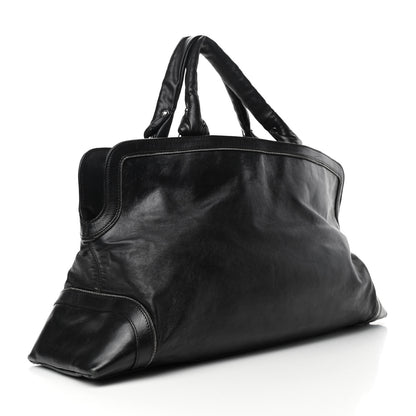 Chanel Lambskin East West Soho Shopper Black 3 of 11