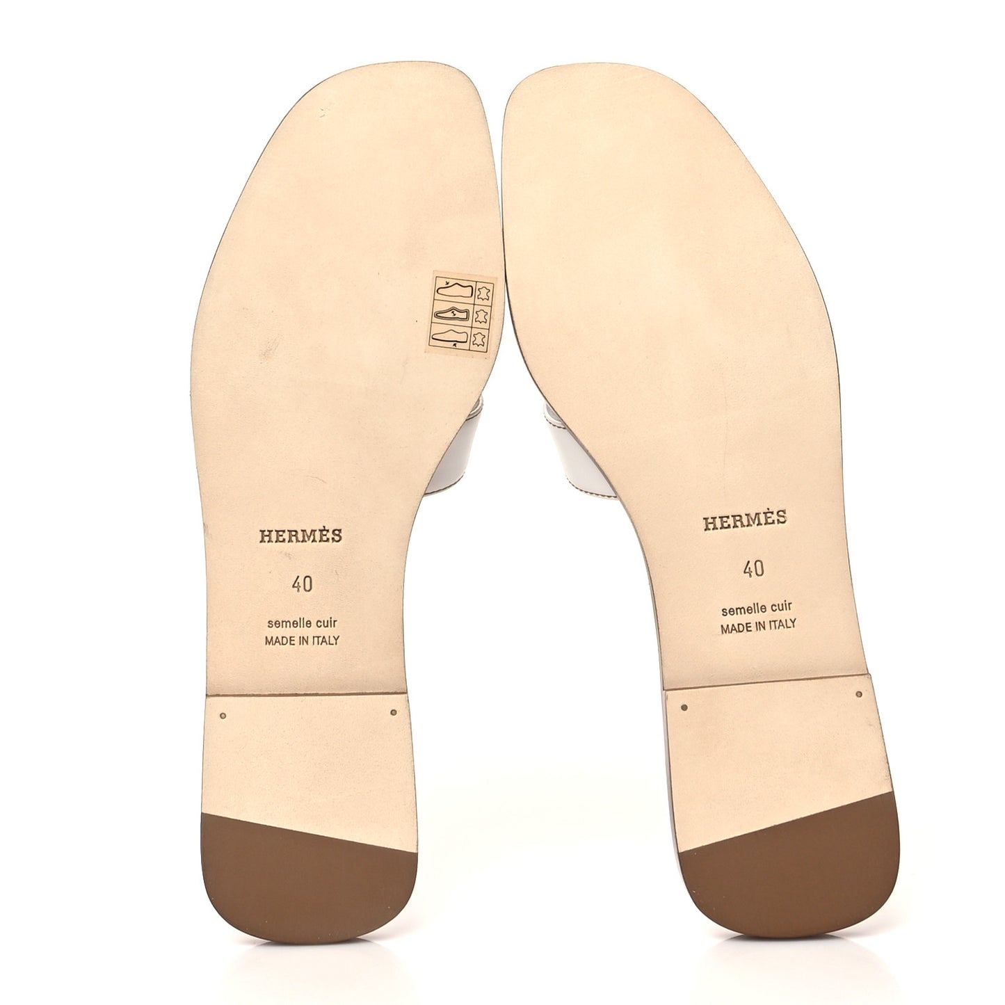 Box Calfskin Oran Sandals 40 White