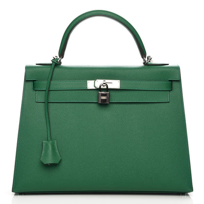 Hermes Epsom Kelly Sellier 32 Vert Vertigo 1 of 29