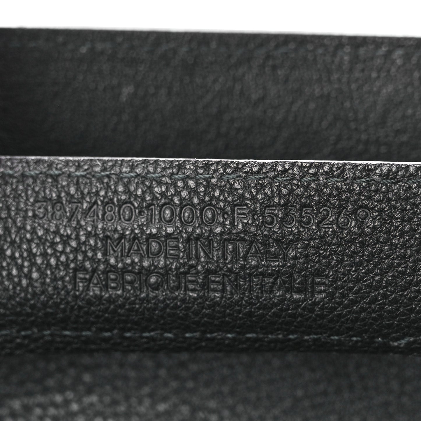 Grained Calfskin Silver Metallic Edge Hardware Papier A4 Tote Black