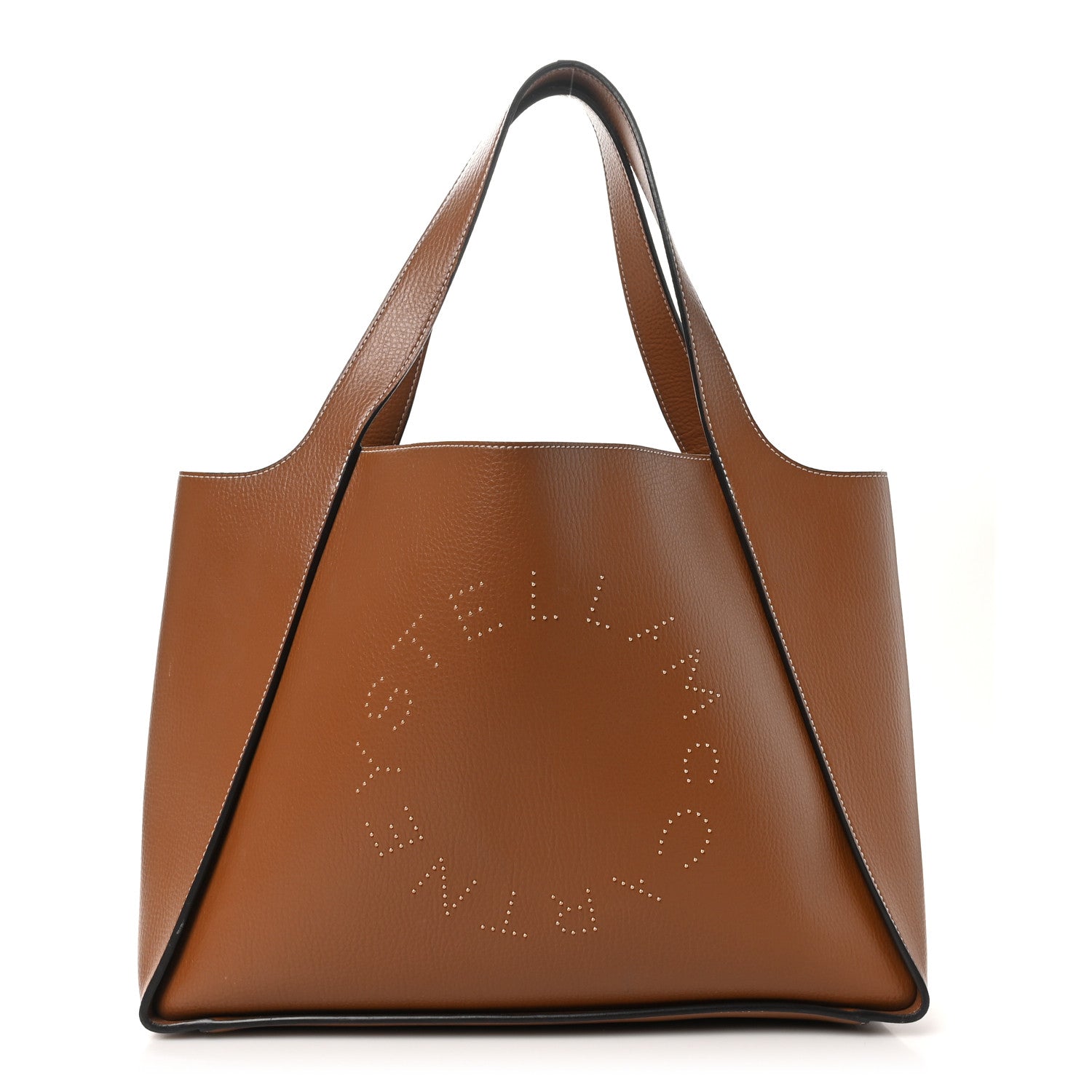 Stella McCartney Grainy Alter Mat Studded Logo Tote Pecan 1 of 11