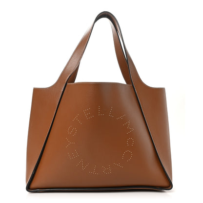 Stella McCartney Grainy Alter Mat Studded Logo Tote Pecan 1 of 11