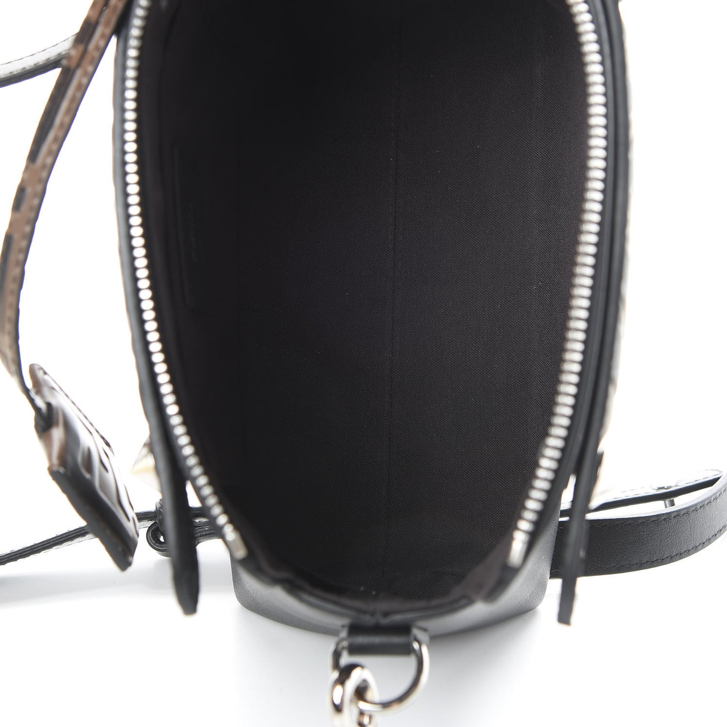 Vitello Dolce Bi-Color FF 1974 Embossed Mini By The Way Boston Bag Black Maya