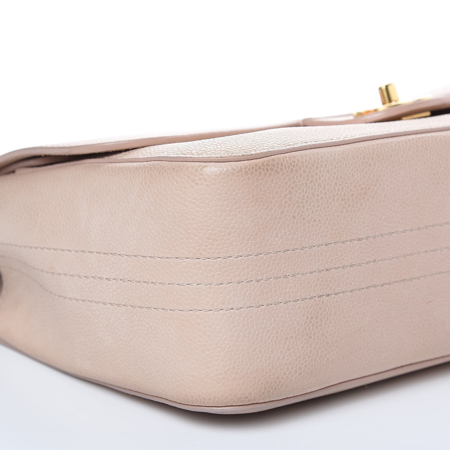 Grained Calfskin Jumbo Classic Pure Double Flap Nude