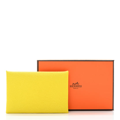Hermes Chevre Mysore Calvi Card Case Lime 8 of 8