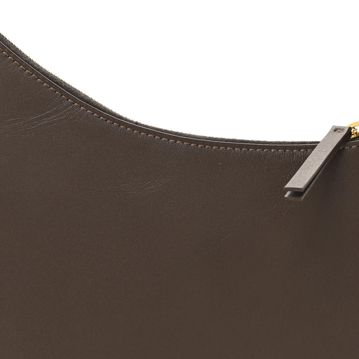 Smooth Calfskin Half Moon Shoulder Bag Brown