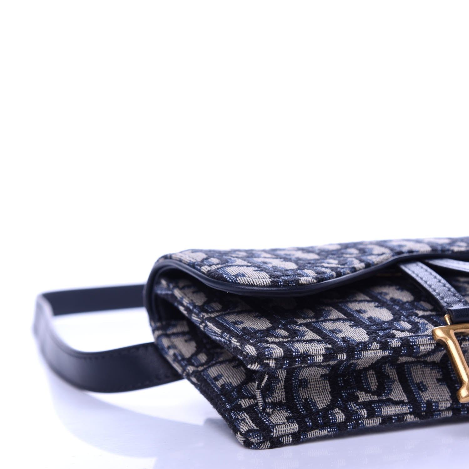 Christian Dior Oblique Saddle Belt Bag Blue 9 of 12