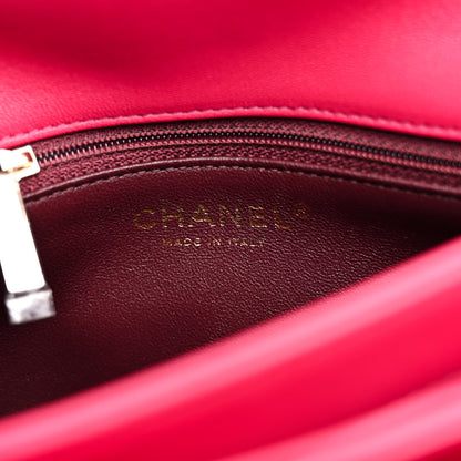 Chanel Lambskin Quilted Small Trendy CC Flap Dual Handle Bag Dark Pink 7 of 13