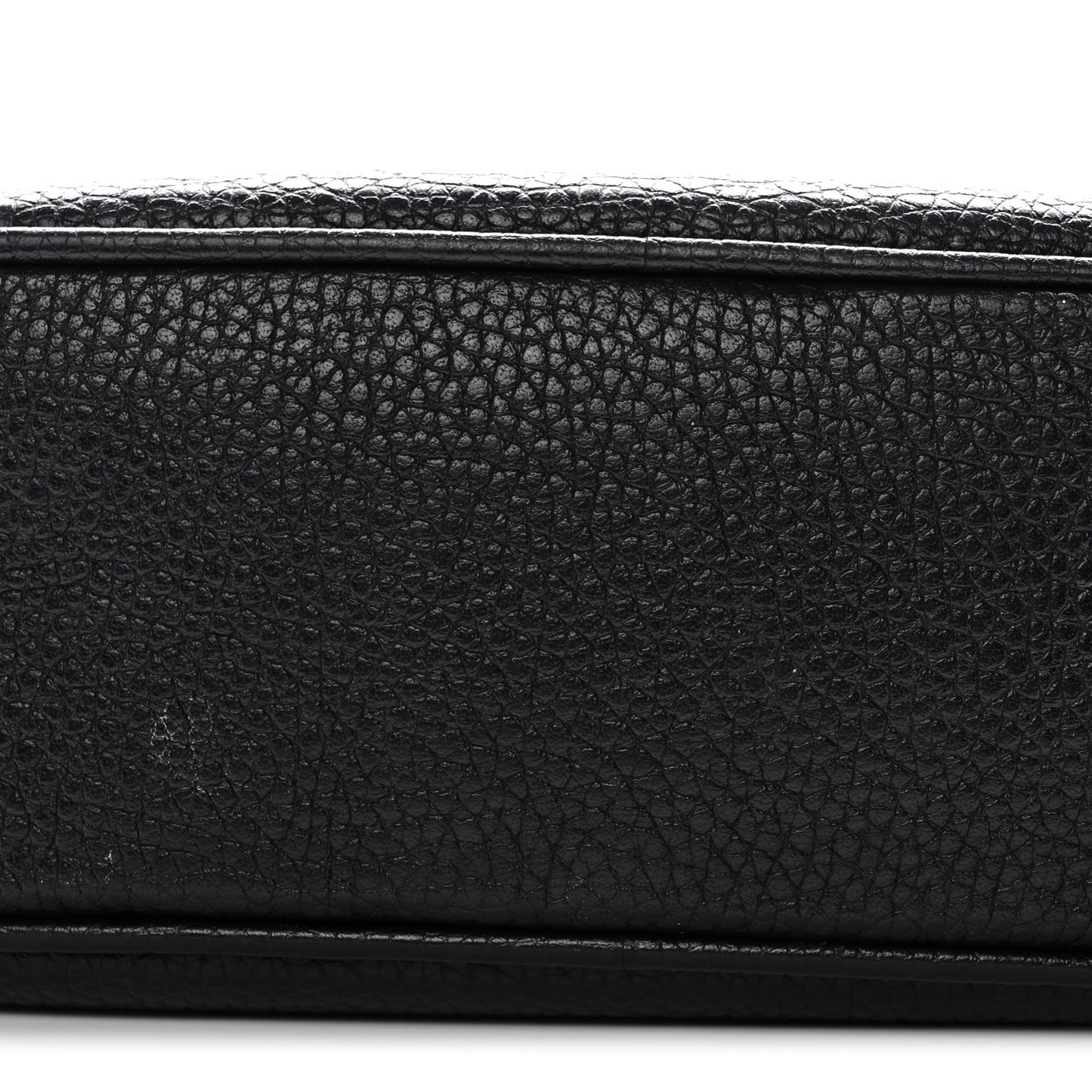 Pebbled Calfskin Small Soho Disco Bag Black