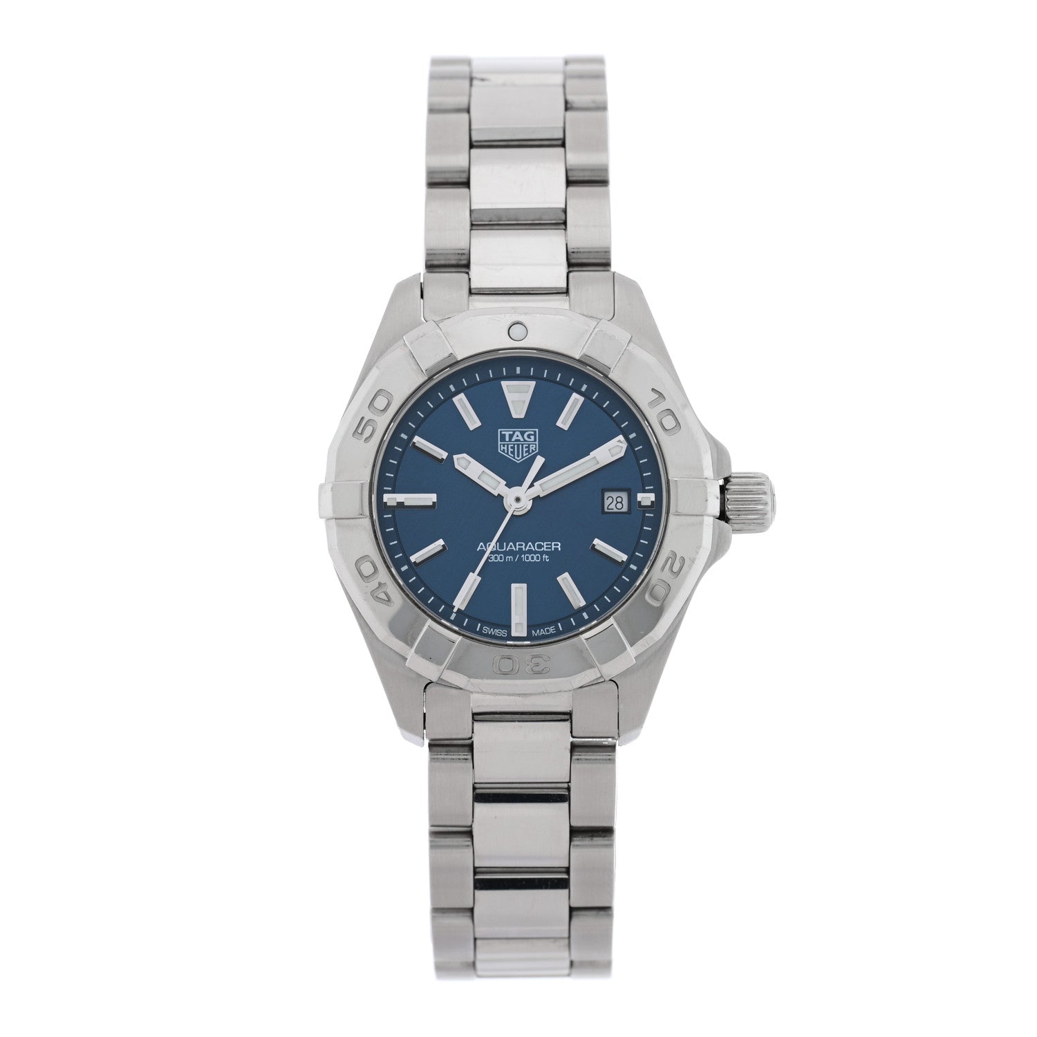 Tag Heuer Stainless Steel 27mm Aquaracer Lady Quartz Watch Blue WBD1412 1 of 5