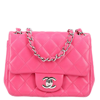 Chanel Lambskin Quilted Mini Square Flap Dark Pink 1 of 11