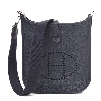 Hermes Taurillon Clemence Amazone Evelyne TPM Bleu Nuit Bleu Indigo 1 of 8