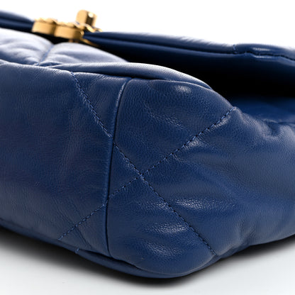 Chanel Goatskin Quilted Medium Chanel 19 Flap Dark Blue 10 of 10