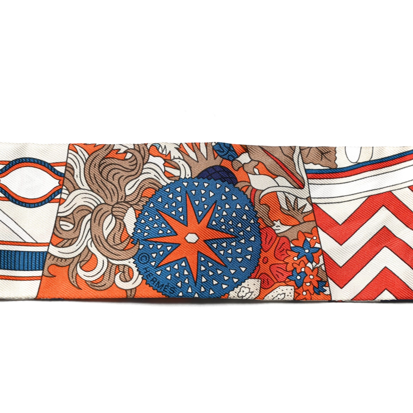 Silk De l'Ombrelle Aux Duels Twilly Bleu Potiron Creme