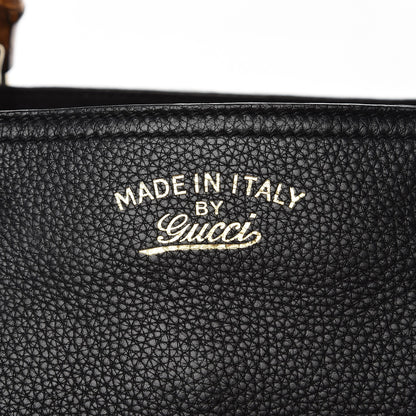 Gucci Calfskin Large Bamboo Shopper Tote Black 9 of 9