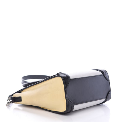 Celine Grained Baby Calfskin Nubuck Nano Tri-Color Luggage White 4 of 11