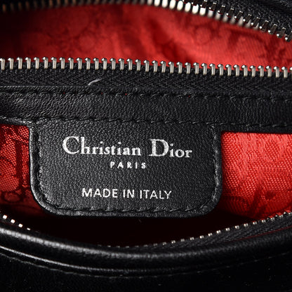 Christian Dior Lambskin Cannage Medium Lady Dior Black 6 of 11