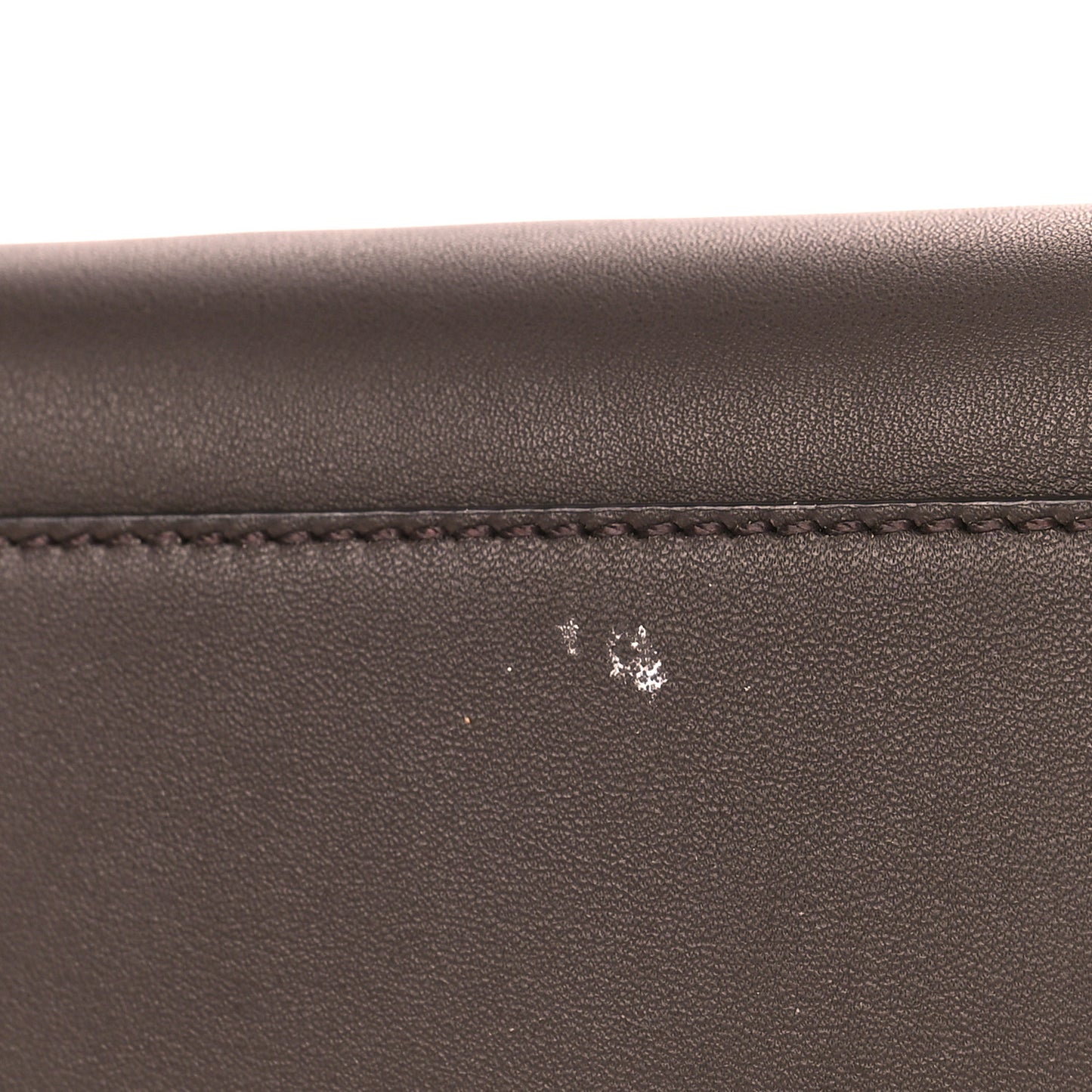 Vitello Seta Suede FF Mini Peekaboo Iconic Satchel Chocolate Sigaro Marrone