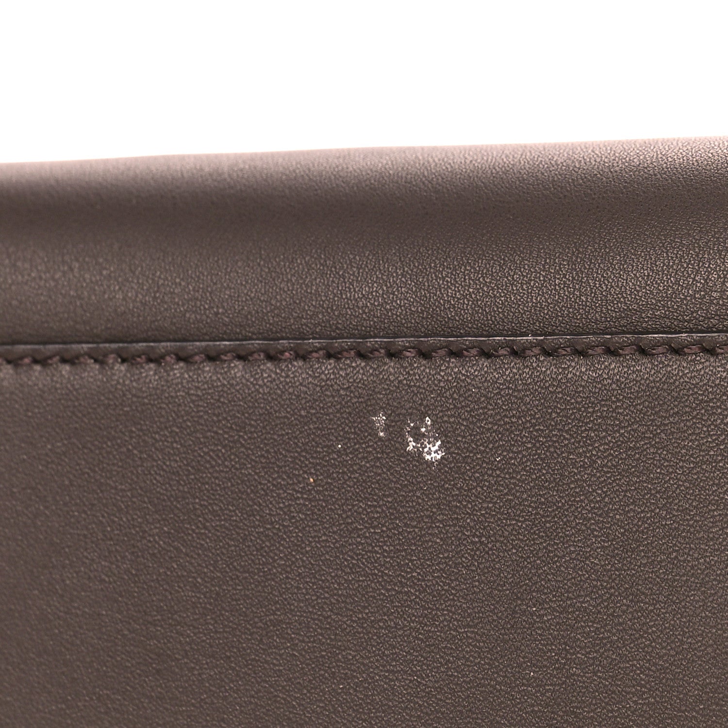 Fendi Vitello Seta Suede FF Mini Peekaboo Iconic Satchel Chocolate Sigaro Marrone 11 of 11