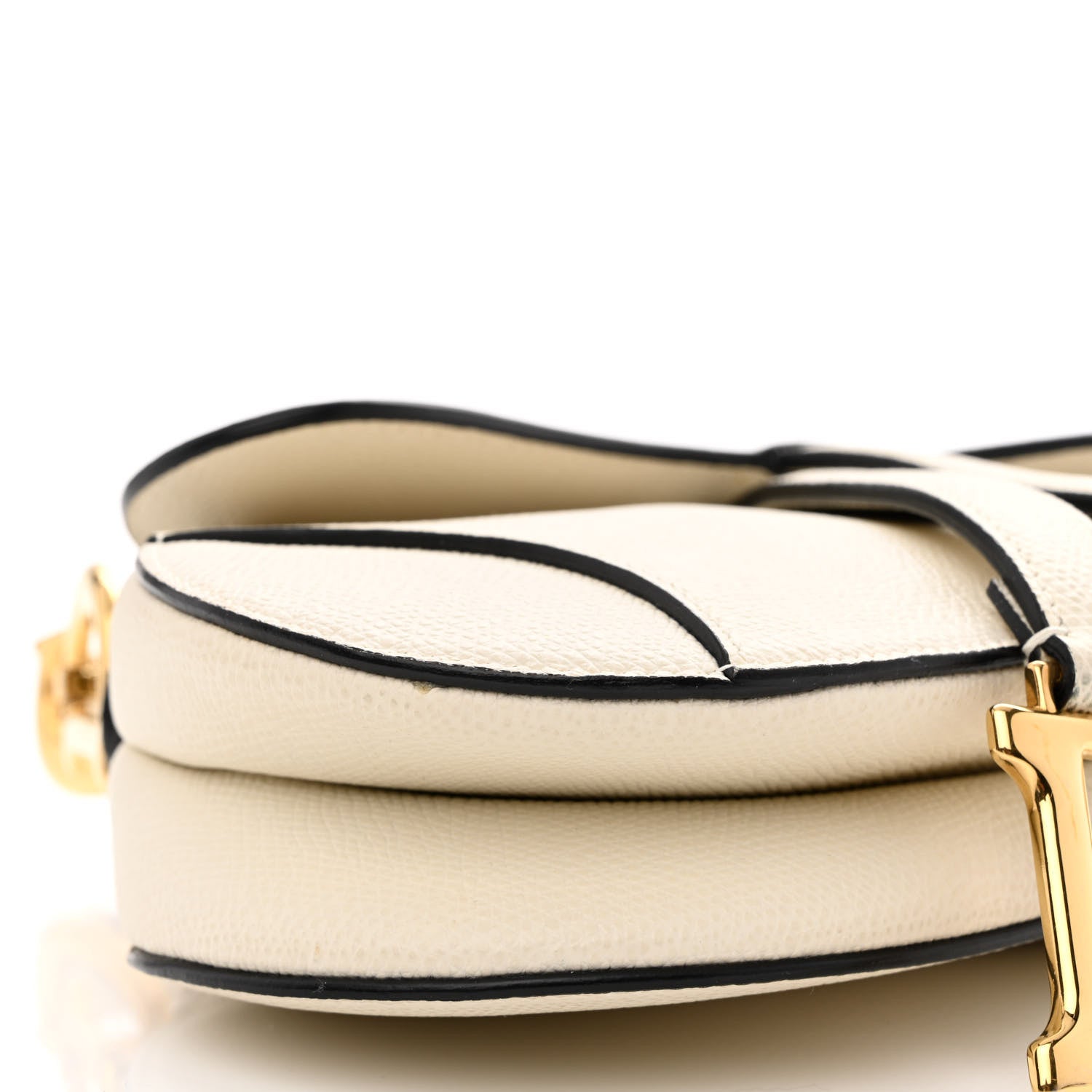 Christian Dior Grained Calfskin Mini Saddle Bag White 9 of 10