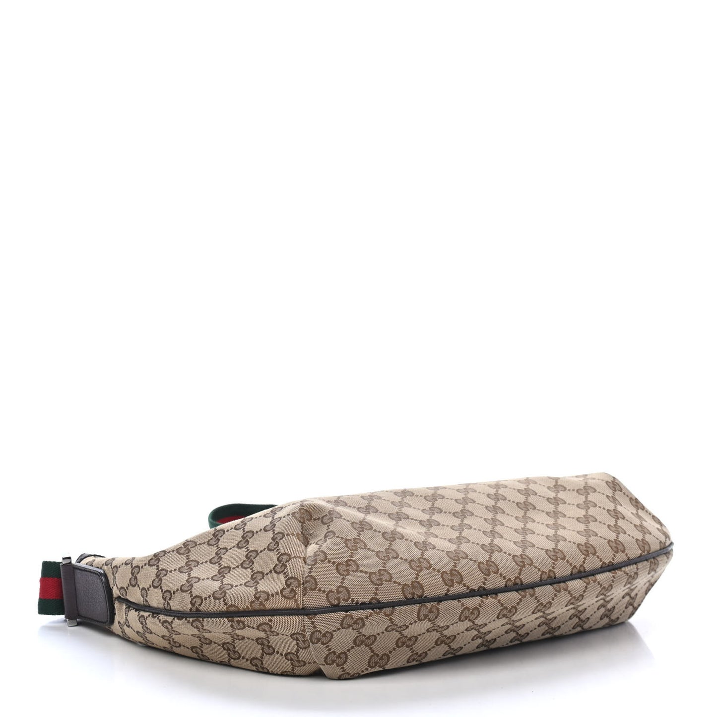 Monogram Web Medium Half Moon Hobo Dark Brown