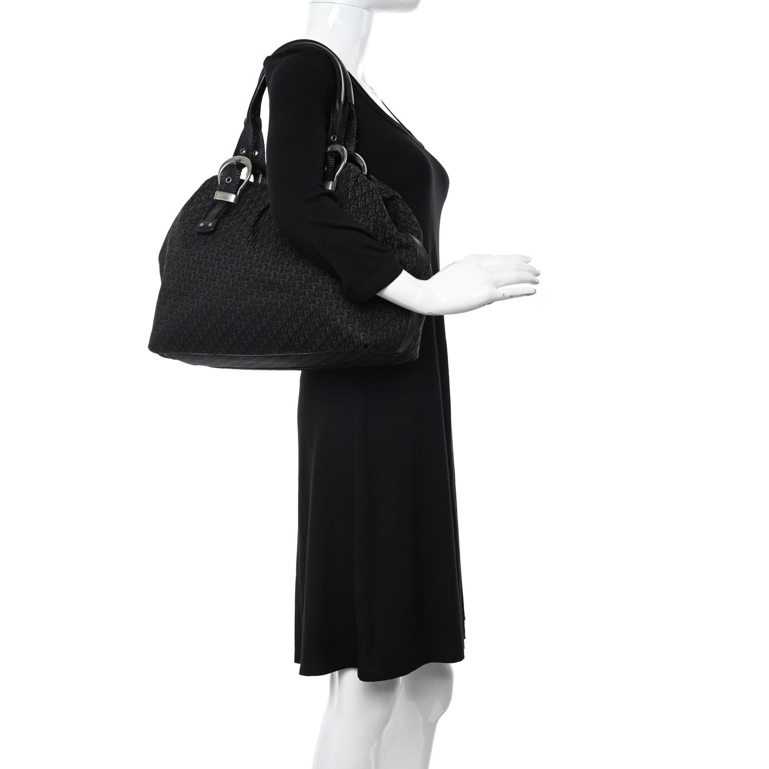 Christian Dior Canvas Trotter Tote Black 2 of 15