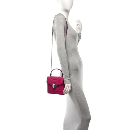 Bulgari Calfskin Serpenti Forever Top Handle Pink 2 of 10