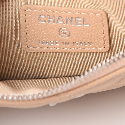 Chanel Caviar Quilted Small Cosmetic Case Beige 6 of 8
