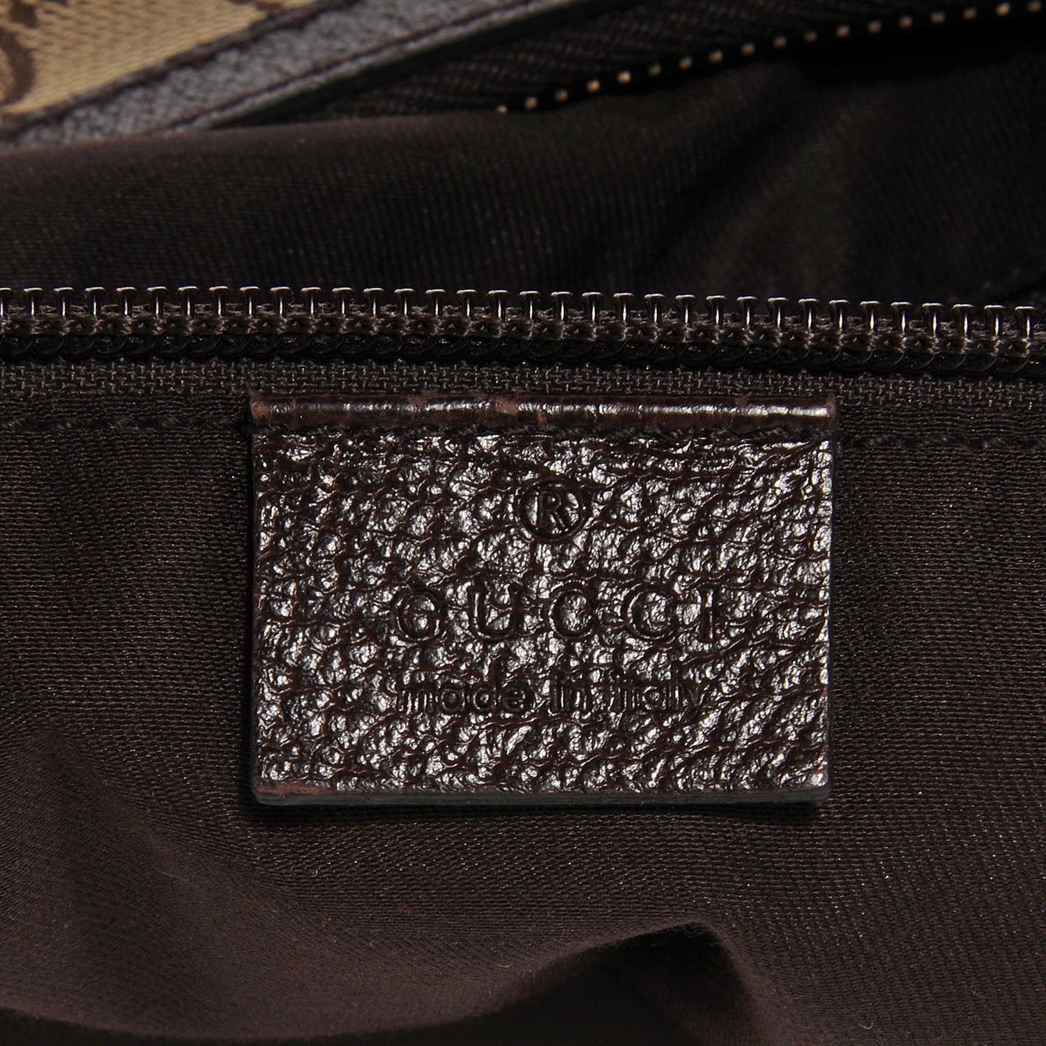 Gucci Monogram Medium Half Moon Hobo Dark Brown 5 of 9