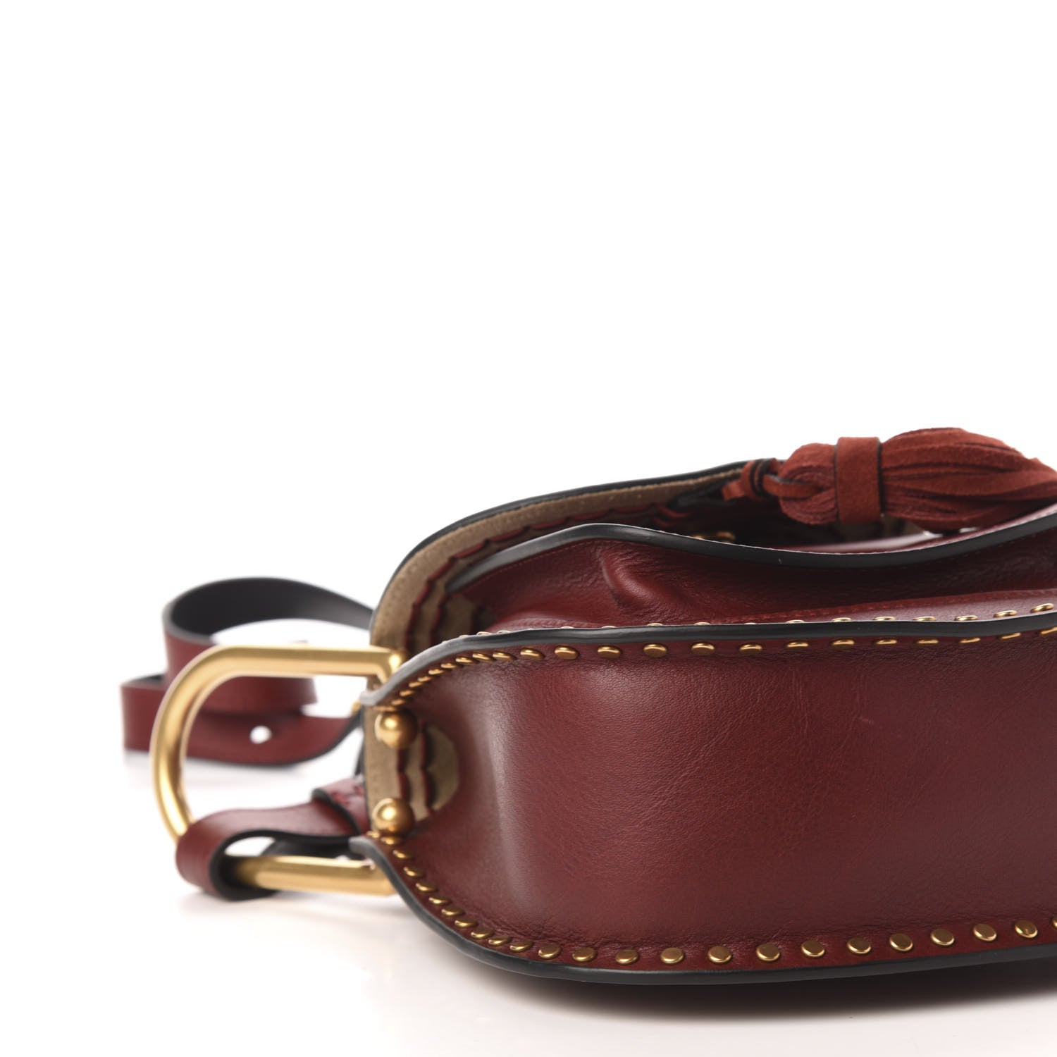 Chloe Calfskin Braided Mini Hudson Shoulder Bag Sienna Red 7 of 9