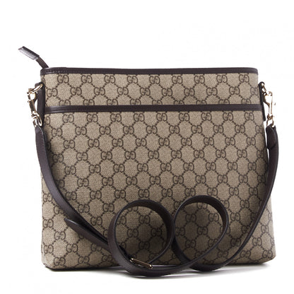 Gucci GG Plus Monogram Medium Flat Messenger Bag Dark Brown 3 of 10