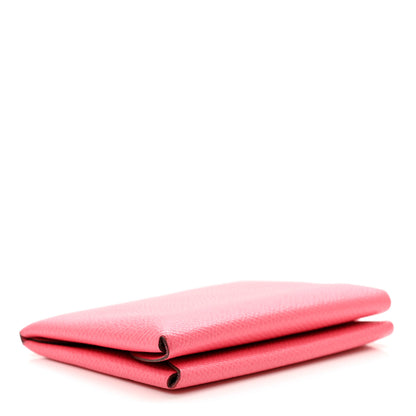 Hermes Epsom Calvi Duo Card Case Rose Azalee 4 of 6
