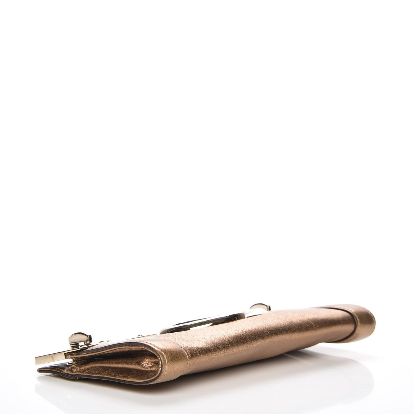 Metallic Calfskin Britt Clutch Bronze