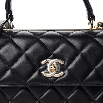 Chanel Lambskin Quilted Small Trendy CC Dual Handle Flap Bag Black 10 of 10