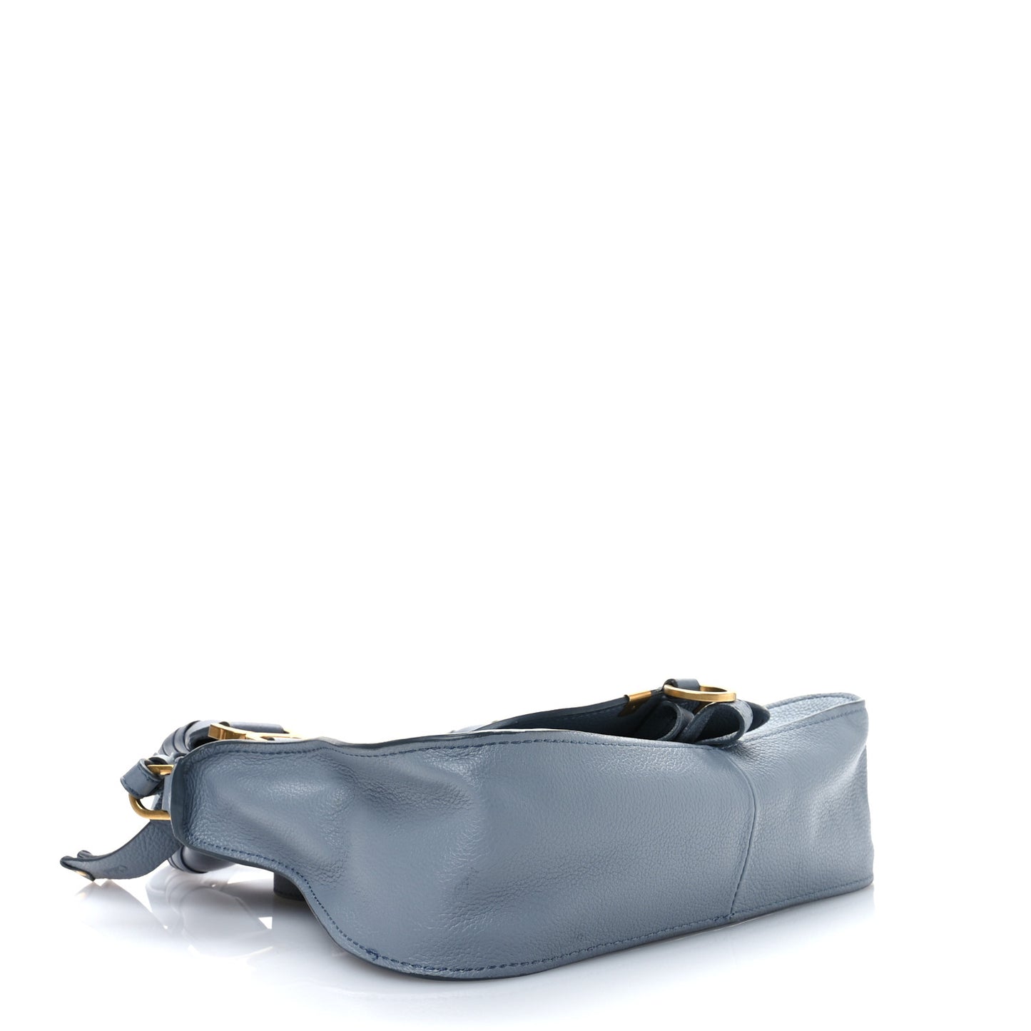 Calfskin Small Marcie Satchel Faded Blue