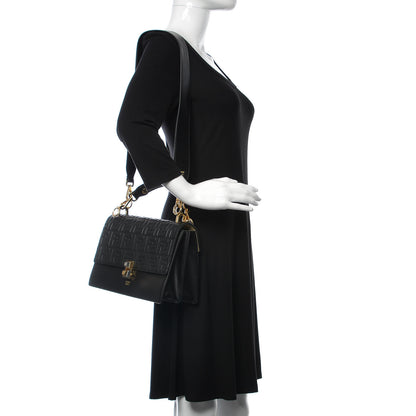 Fendi Vitello Liberty FF 1974 Embossed Kan I Shoulder Bag Black 2 of 10