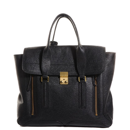 3.1 Phillip Lim 3.1 Leather Large Pashli Satchel Black 1 of 9
