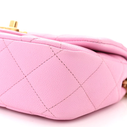 Chanel Caviar Quilted Mini Sweetheart Flap Lilac 10 of 11