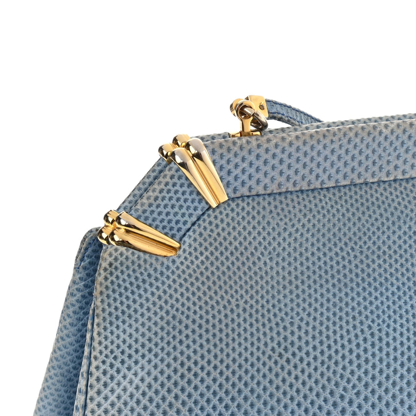 Lizard Crystal Evening Clutch Light Blue