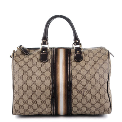 Gucci GG Plus Monogram Web Medium Joy Boston Dark Brown 1 of 8