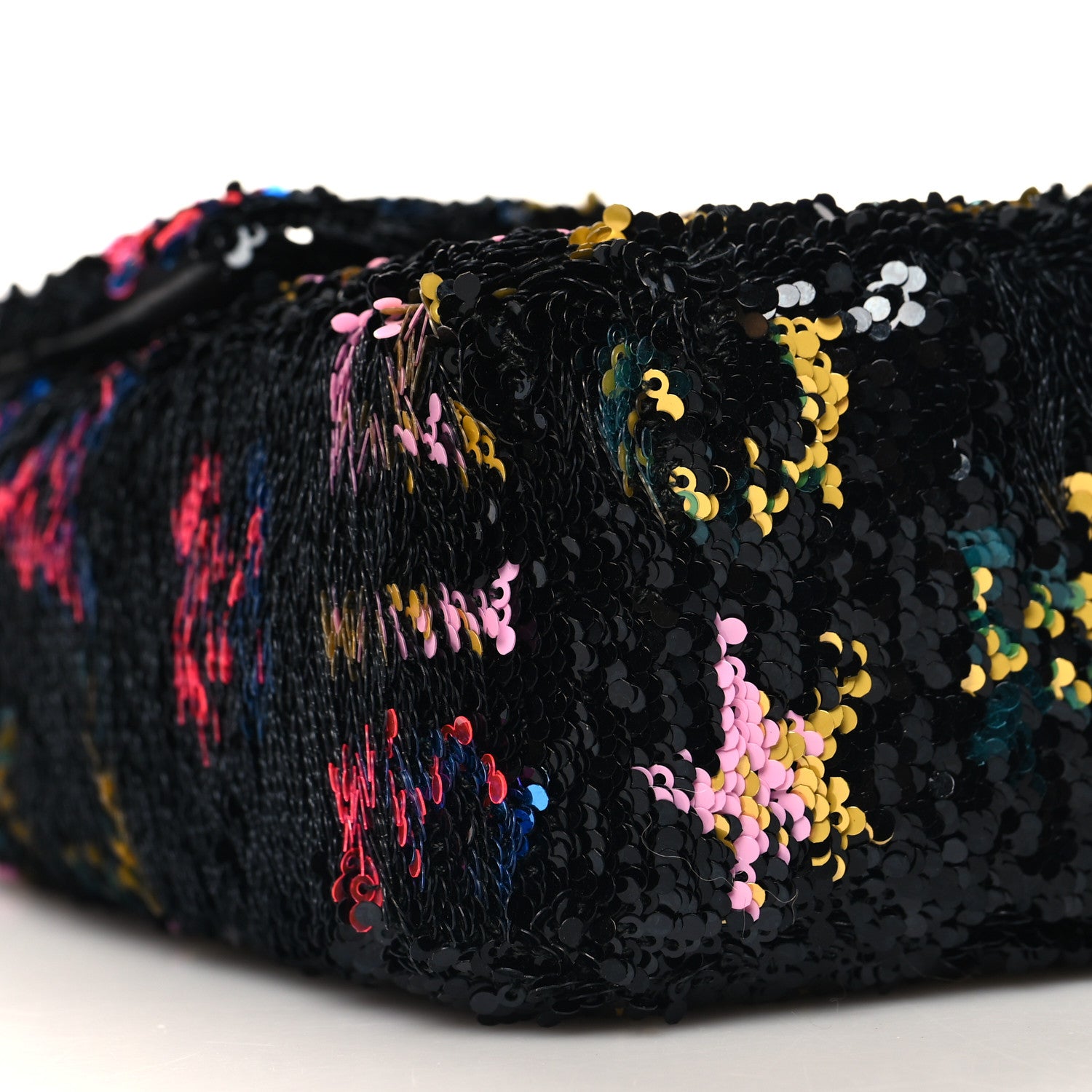 Chanel Sequin Logo CC Small Single Flap Black Multicolor 9 of 11