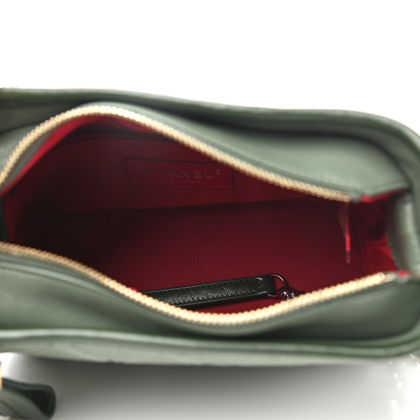 Aged Calfskin Quilted Small Gabrielle Hobo Green