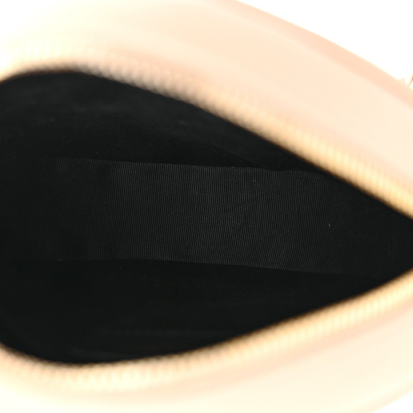 Grain De Poudre Matelasse Chevron Quilted Round Vinyle Camera Bag Dark Beige