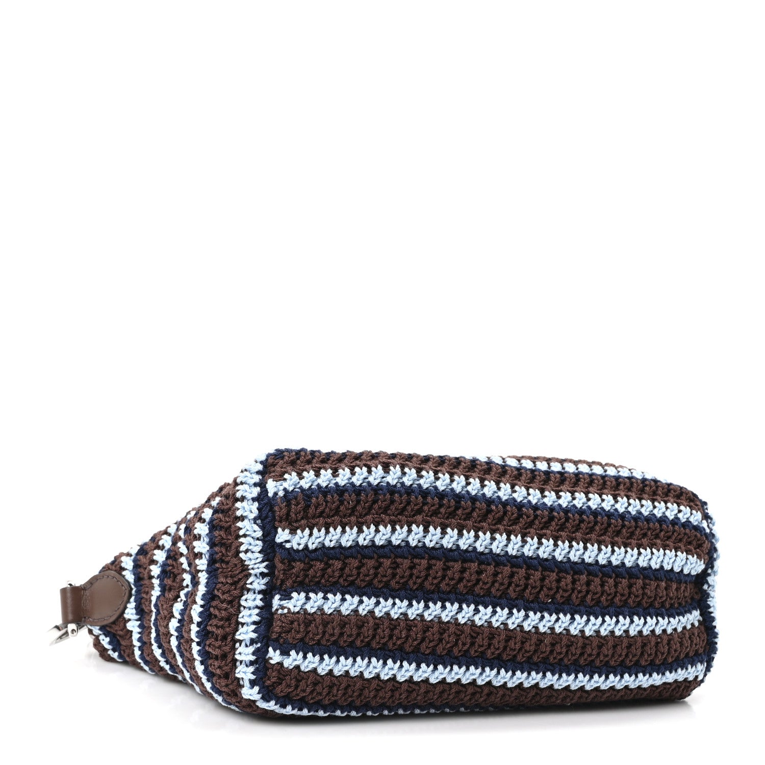 Miu Miu Fabric Crochet Mini Spirit Bag Cacao Celeste 3 of 9