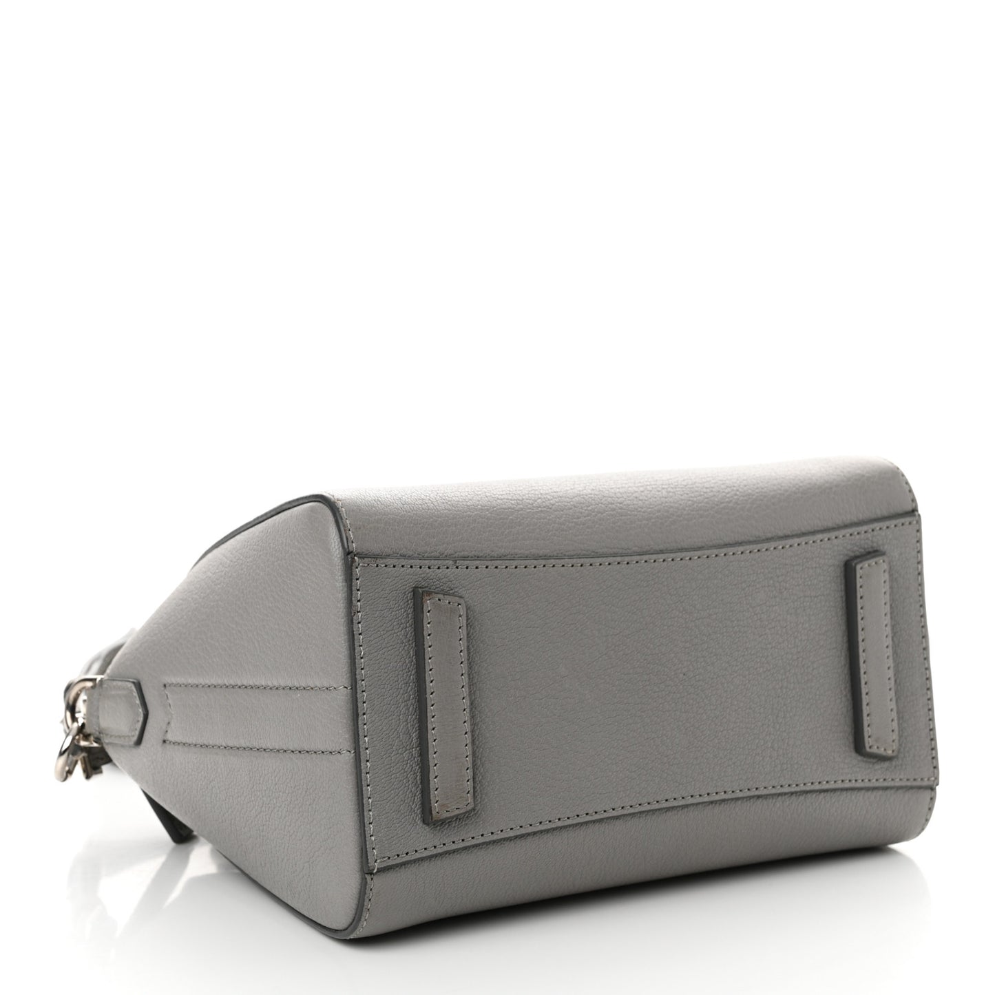Sugar Goatskin Mini Antigona Pearl Grey