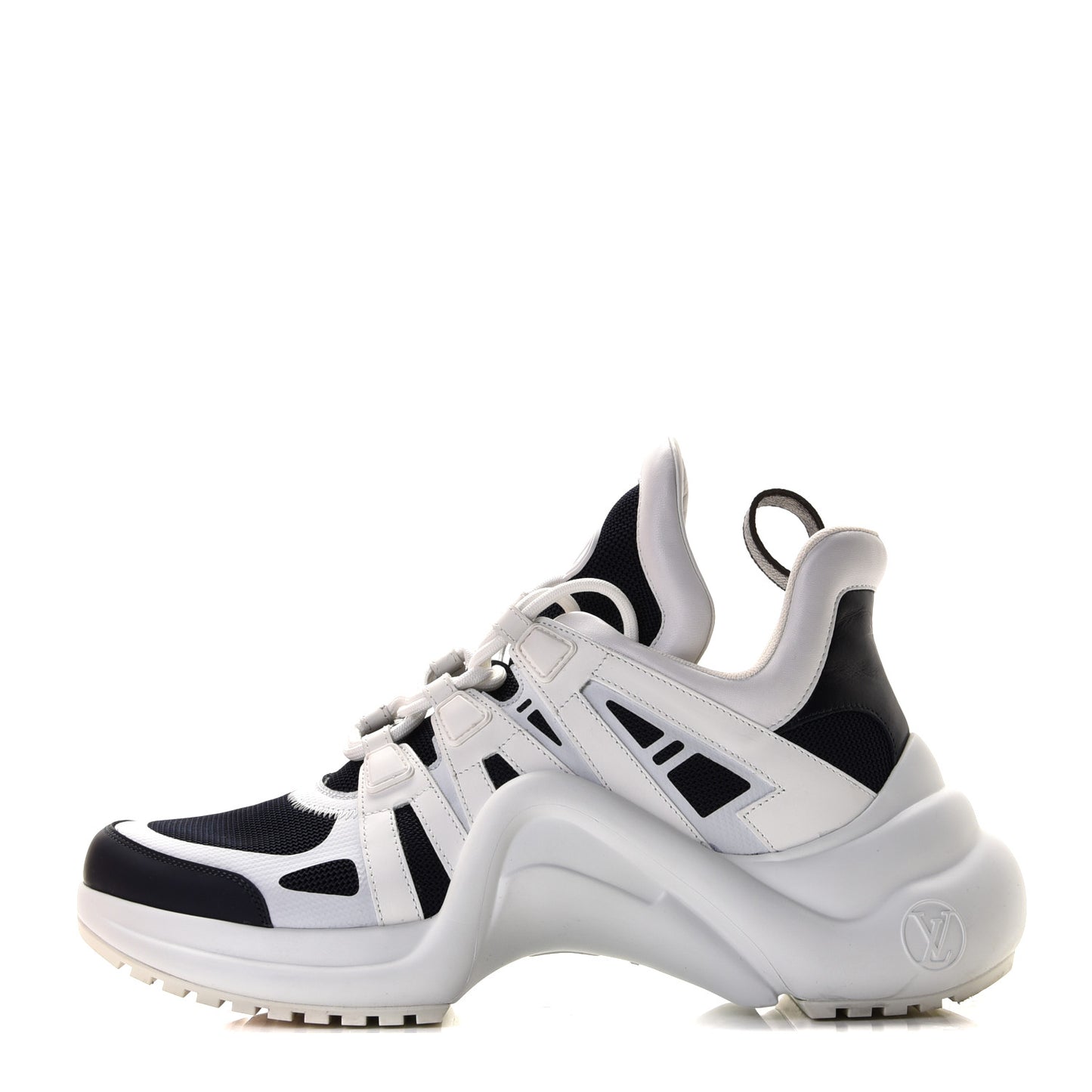 Calfskin Technical Nylon LV Archlight Sneakers 41 Marine
