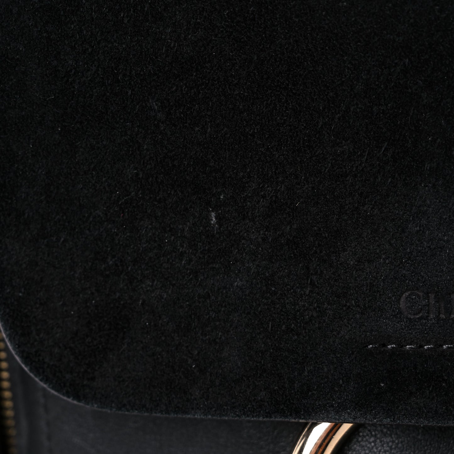 Suede Calfskin Small Faye Backpack Black