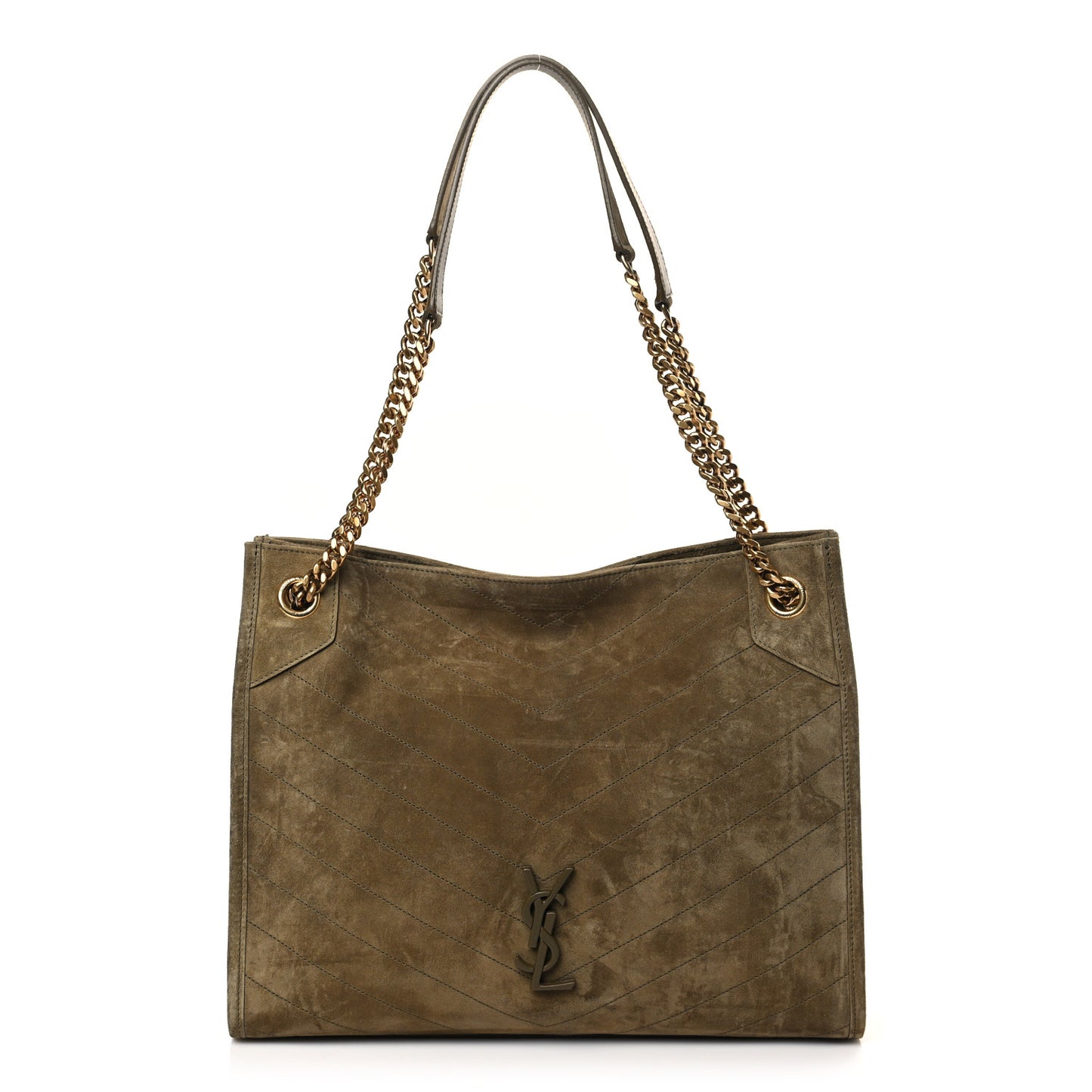 Suede Matelasse Monogram Medium Niki Shopper Tote New Barley