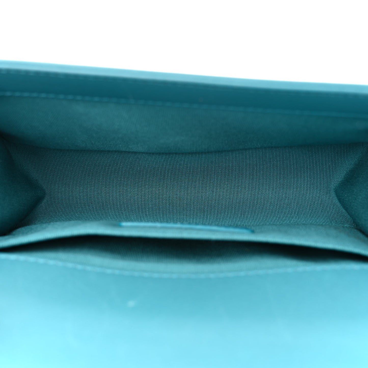 Lambskin Quilted Small Boy Flap Dark Turquoise