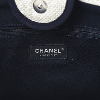 Chanel Canvas Medium Deauville Tote White 6 of 10